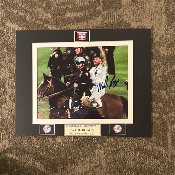 Black Framed Baseball Immortal Photo wade boggs - Picture 1 of 1